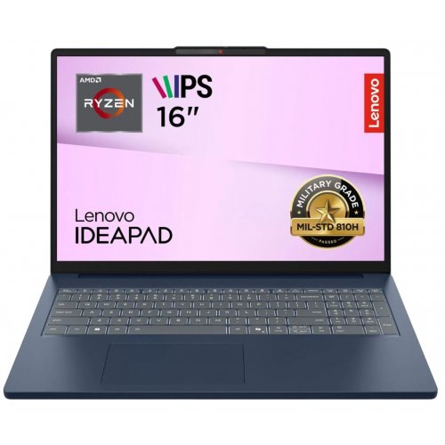 Ноутбук Lenovo IdeaPad Slim 3 16IRH10 (83K20089RA) Cosmic Blue купить в Украине: Киев, Днепр, Харьков, Одесса  | Низкая цена, отзывы, характеристики от TELEMART фото