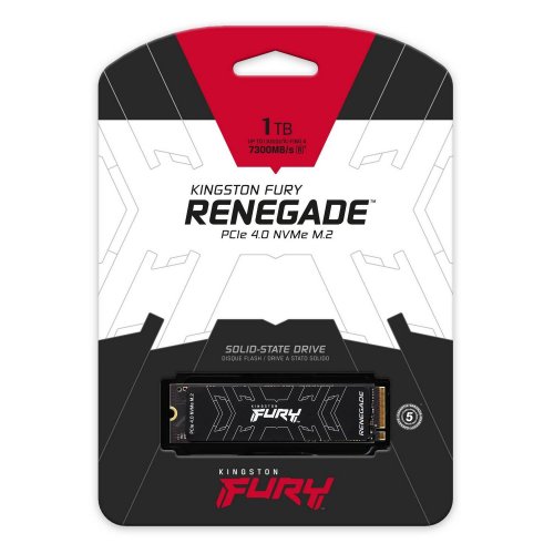 Уцінка ssd-диск Kingston FURY Renegade 3D NAND TLC 1TB M.2 (2280 PCI-E) NVMe x4 (SFYRS/1000G) (Сліди використання, 829936) купити в Україні: Київ, Львів, Хмельницький, Тернопіль, Івано-Франківськ | Перевірка сумісності, низька ціна, відгуки, характеристики від TELEMART фото
