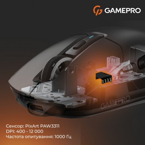 Мышка GamePro Genesis Airmaster GM167 Wireless Black купить в Украине: Киев, Днепр, Харьков, Одесса  | Низкая цена, отзывы, характеристики от TELEMART фото