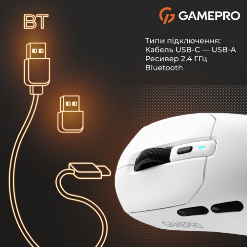 Мышка GamePro Genesis Airmaster GM167 Wireless White купить в Украине: Киев, Днепр, Харьков, Одесса  | Низкая цена, отзывы, характеристики от TELEMART фото