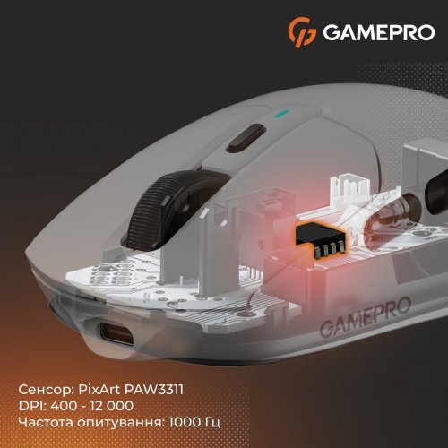 Мышка GamePro Genesis Airmaster GM167 Wireless White купить в Украине: Киев, Днепр, Харьков, Одесса  | Низкая цена, отзывы, характеристики от TELEMART фото