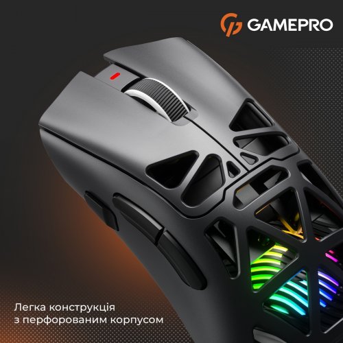Миша GamePro Genesis Spider GM870 Wireless Black купити в Україні: Київ, Львів, Хмельницький, Тернопіль, Івано-Франківськ | Низька ціна, відгуки, характеристики від TELEMART фото