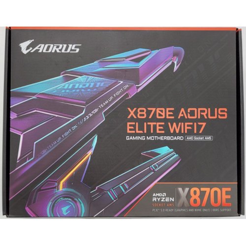 Материнская плата Gigabyte X870E AORUS ELITE WIFI7 (sAM5, AMD X870E) (Восстановлено продавцом, 830114) купить в Украине: Киев, Днепр, Харьков, Одесса  | Проверка совместимости, низкая цена, отзывы, характеристики от TELEMART фото