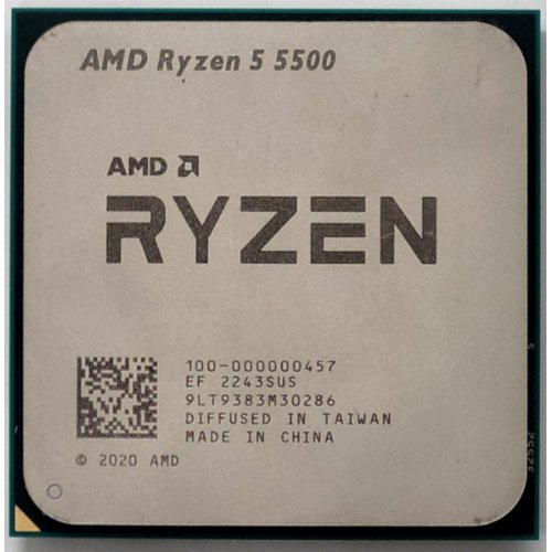 Процесор AMD Ryzen 5 5500 3.6(4.2)GHz 16MB sAM4 Tray (100-000000457) (Відновлено продавцем, 830115) купити в Україні: Київ, Львів, Хмельницький, Тернопіль, Івано-Франківськ | Перевірка сумісності, низька ціна, відгуки, характеристики від TELEMART фото
