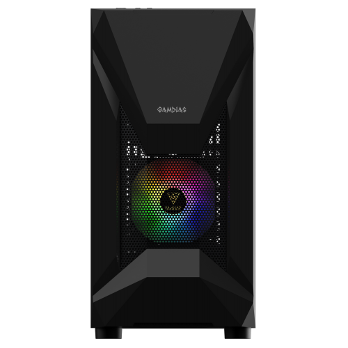 Корпус Gamdias ATHENA E1 Elite Tempered glass без БЖ (4712960135987) Black (Відновлено продавцем, 830121) купити в Україні: Київ, Львів, Хмельницький, Тернопіль, Івано-Франківськ | Перевірка сумісності, низька ціна, відгуки, характеристики від TELEMART фото