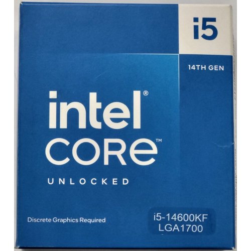 Процесор Intel Core i5-14600KF 3.5(5.3)GHz 24MB s1700 Box (BX8071514600KF) (Відновлено продавцем, 830283) купити в Україні: Київ, Львів, Хмельницький, Тернопіль, Івано-Франківськ | Перевірка сумісності, низька ціна, відгуки, характеристики від TELEMART фото