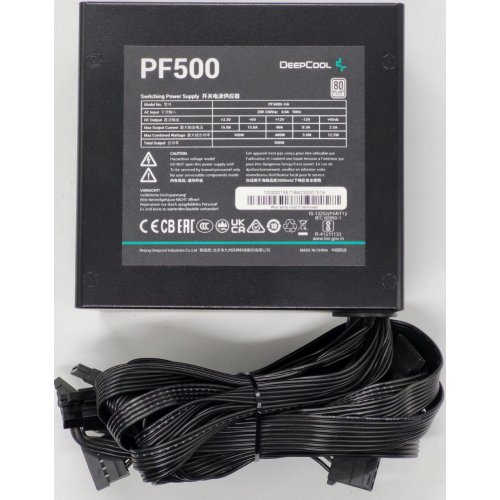 Блок живлення Deepcool PF500 500W (R-PF500D-HA0B-EU) (Відновлено продавцем, 830351) купити в Україні: Київ, Львів, Хмельницький, Тернопіль, Івано-Франківськ | Перевірка сумісності, низька ціна, відгуки, характеристики від TELEMART фото