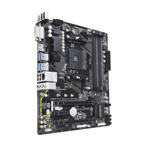Продать Материнская плата Gigabyte GA-AX370M-DS3H (sAM4, AMD X370) по Trade-In интернет-магазине Телемарт - Киев, Днепр, Украина фото