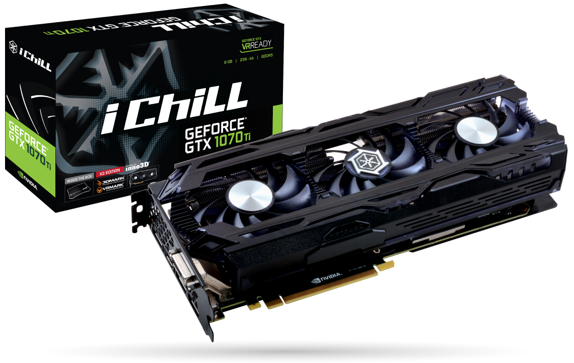 Продать Видеокарта Inno3D GeForce iChill GTX 1070 Ti X3 V2 8192MB  (C107T3-3SDN-P5DS) по Trade-In интернет-магазине Телемарт - Киев, Днепр,  Украина