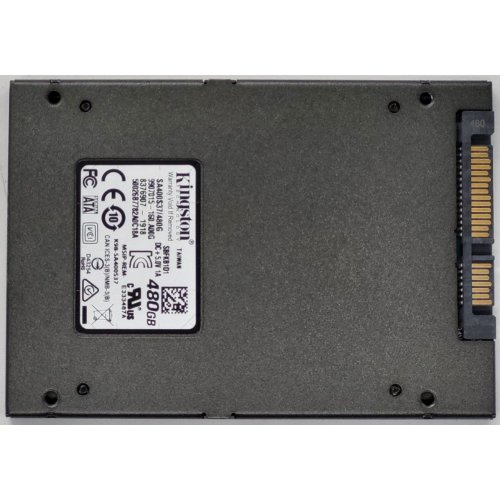 Ssd-диск Kingston SSDNow A400 TLC 480GB 2.5'' (SA400S37/480G) (Відновлено продавцем, 830477) купити в Україні: Київ, Львів, Хмельницький, Тернопіль, Івано-Франківськ | Перевірка сумісності, низька ціна, відгуки, характеристики від TELEMART фото