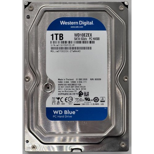 Жесткий диск Western Digital Blue 1TB 64MB 3.5" (WD10EZEX) (Восстановлено продавцом, 830481) купить в Украине: Киев, Днепр, Харьков, Одесса  | Проверка совместимости, низкая цена, отзывы, характеристики от TELEMART фото