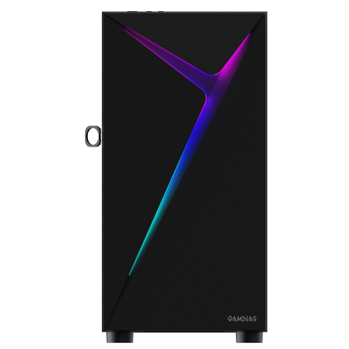 Корпус Gamdias ARGUS E4 Elite Tempered glass без БЖ (4712960135994) Black (Відновлено продавцем, 830510) купити в Україні: Київ, Львів, Хмельницький, Тернопіль, Івано-Франківськ | Перевірка сумісності, низька ціна, відгуки, характеристики від TELEMART фото