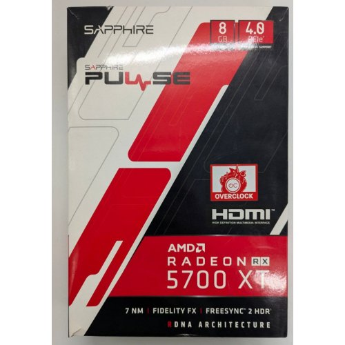Відеокарта Sapphire Radeon RX 5700 XT PULSE 8192MB (11293-01-20G) (Відновлено продавцем, 830794) купити в Україні: Київ, Львів, Хмельницький, Тернопіль, Івано-Франківськ | Перевірка сумісності, низька ціна, відгуки, характеристики від TELEMART фото
