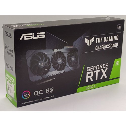 Видеокарта Asus TUF GeForce RTX 3060 Ti Gaming OC 8192MB (TUF-RTX3060TI-O8GD6X-GAMING) (Восстановлено продавцом, 830906) купить в Украине: Киев, Днепр, Харьков, Одесса  | Проверка совместимости, низкая цена, отзывы, характеристики от TELEMART фото