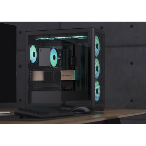 Набір кулерів для корпусу APNX FP1-R 120 ARGB 3 in 1 (APF3-PF11267.11) Black купити в Україні: Київ, Львів, Хмельницький, Тернопіль, Івано-Франківськ | Перевірка сумісності, низька ціна, відгуки, характеристики від TELEMART фото