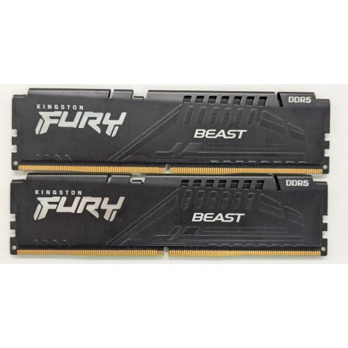 Озу Kingston DDR5 16GB (2x8GB) 6000MHz FURY Beast Black (KF560C40BBK2-16) (Восстановлено продавцом, 831236) купить в Украине: Киев, Днепр, Харьков, Одесса  | Проверка совместимости, низкая цена, отзывы, характеристики от TELEMART фото