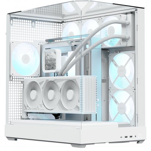 Корпус APNX V2 Tempered Glass без БЖ (APCM-VI02143.21) White купити в Україні: Київ, Львів, Хмельницький, Тернопіль, Івано-Франківськ | Перевірка сумісності, низька ціна, відгуки, характеристики від TELEMART фото