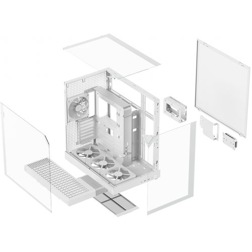 Корпус APNX V2 Tempered Glass без БЖ (APCM-VI02143.21) White купити в Україні: Київ, Львів, Хмельницький, Тернопіль, Івано-Франківськ | Перевірка сумісності, низька ціна, відгуки, характеристики від TELEMART фото