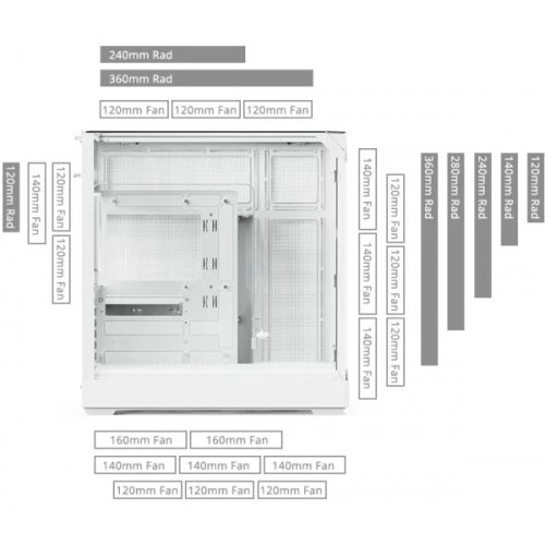 Корпус APNX V2 Tempered Glass без БЖ (APCM-VI02143.21) White купити в Україні: Київ, Львів, Хмельницький, Тернопіль, Івано-Франківськ | Перевірка сумісності, низька ціна, відгуки, характеристики від TELEMART фото