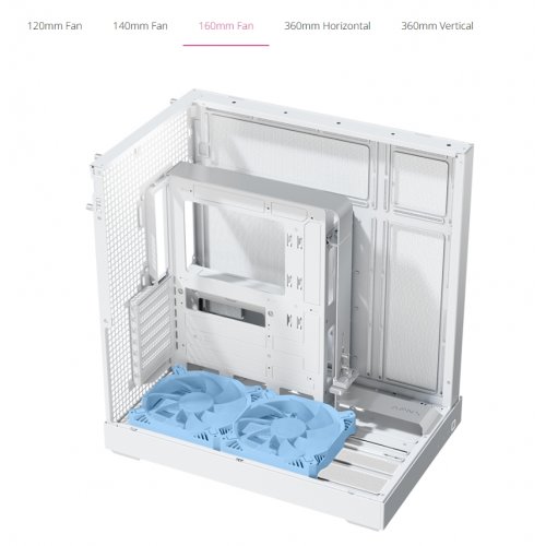 Корпус APNX V2 Tempered Glass без БЖ (APCM-VI02143.21) White купити в Україні: Київ, Львів, Хмельницький, Тернопіль, Івано-Франківськ | Перевірка сумісності, низька ціна, відгуки, характеристики від TELEMART фото