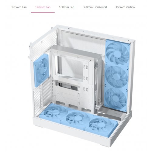 Корпус APNX V2 Tempered Glass без БЖ (APCM-VI02143.21) White купити в Україні: Київ, Львів, Хмельницький, Тернопіль, Івано-Франківськ | Перевірка сумісності, низька ціна, відгуки, характеристики від TELEMART фото