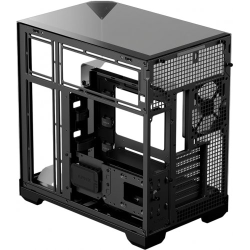 Корпус APNX V2 Tempered Glass без БЖ (APCM-VI02143.11) Black купити в Україні: Київ, Львів, Хмельницький, Тернопіль, Івано-Франківськ | Перевірка сумісності, низька ціна, відгуки, характеристики від TELEMART фото