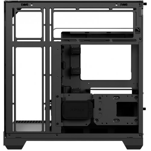 Корпус APNX V2 Tempered Glass без БЖ (APCM-VI02143.11) Black купити в Україні: Київ, Львів, Хмельницький, Тернопіль, Івано-Франківськ | Перевірка сумісності, низька ціна, відгуки, характеристики від TELEMART фото