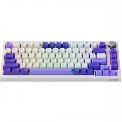 Клавиатура Proove Gaming Coupe RGB Huano Kobe Wireless (WKCP00022404) White/Purple купить в Украине: Киев, Днепр, Харьков, Одесса  | Низкая цена, отзывы, характеристики от TELEMART фото