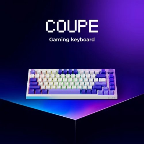 Клавиатура Proove Gaming Coupe RGB Huano Kobe Wireless (WKCP00022404) White/Purple купить в Украине: Киев, Днепр, Харьков, Одесса  | Низкая цена, отзывы, характеристики от TELEMART фото