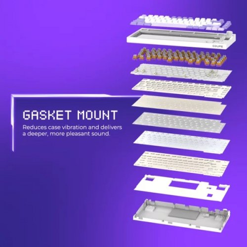 Клавиатура Proove Gaming Coupe RGB Huano Kobe Wireless (WKCP00022404) White/Purple купить в Украине: Киев, Днепр, Харьков, Одесса  | Низкая цена, отзывы, характеристики от TELEMART фото