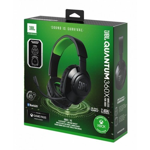 Уцінка навушники JBL Quantum 360X Wireless for Xbox (JBLQ360XWLBLKGRN) Black (Розкрита упаковка, 831256) купити в Україні: Київ, Львів, Хмельницький, Тернопіль, Івано-Франківськ | Низька ціна, відгуки, характеристики від TELEMART фото