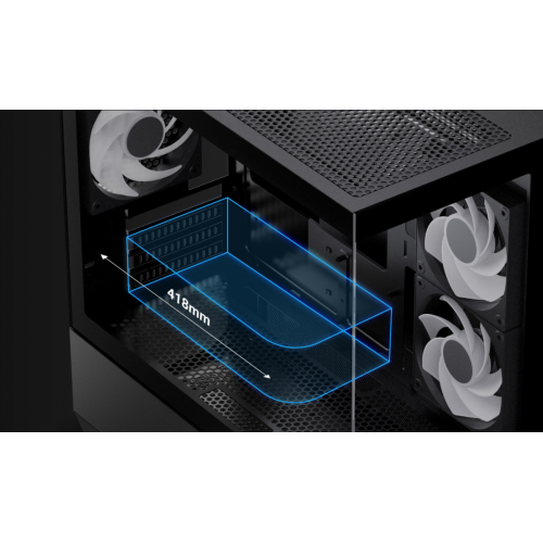 Корпус Aerocool P300D Digi-G-V1 Tempered Glass без БП (ACCS-PN05033.11) Black купить в Украине: Киев, Днепр, Харьков, Одесса  | Проверка совместимости, низкая цена, отзывы, характеристики от TELEMART фото