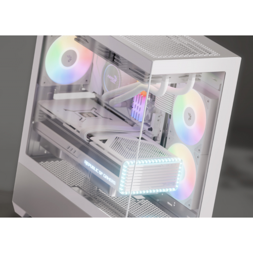 Корпус Aerocool P500D Digi-G-V1 Tempered Glass без БП (ACCM-PN07033.21) White купить в Украине: Киев, Днепр, Харьков, Одесса  | Проверка совместимости, низкая цена, отзывы, характеристики от TELEMART фото
