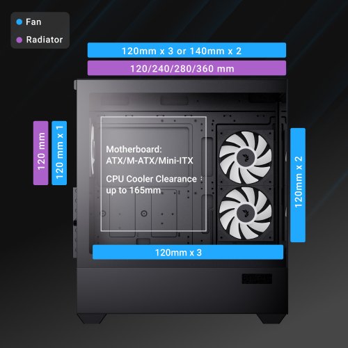 Корпус Aerocool P500D Digi-G-V1 Tempered Glass без БП (ACCM-PN07033.11) Black купить в Украине: Киев, Днепр, Харьков, Одесса  | Проверка совместимости, низкая цена, отзывы, характеристики от TELEMART фото