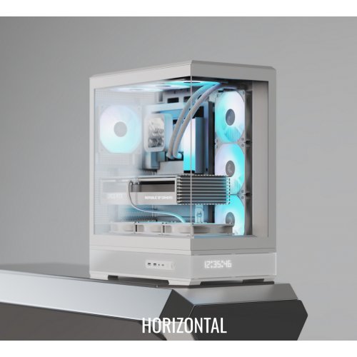 Корпус Aerocool P500B Digi-V1 Tempered Glass без БП (ACCM-PN09143.21) White купить в Украине: Киев, Днепр, Харьков, Одесса  | Проверка совместимости, низкая цена, отзывы, характеристики от TELEMART фото