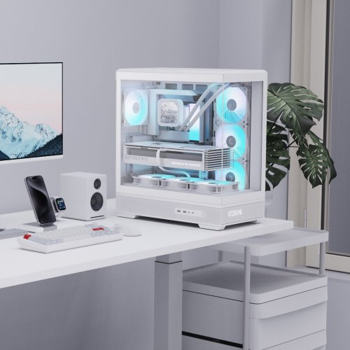 Корпус Aerocool P500B Digi-V1 Tempered Glass без БП (ACCM-PN09143.21) White купить в Украине: Киев, Днепр, Харьков, Одесса  | Проверка совместимости, низкая цена, отзывы, характеристики от TELEMART фото