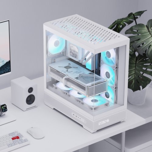 Корпус Aerocool P500B Digi-V1 Tempered Glass без БП (ACCM-PN09143.21) White купить в Украине: Киев, Днепр, Харьков, Одесса  | Проверка совместимости, низкая цена, отзывы, характеристики от TELEMART фото