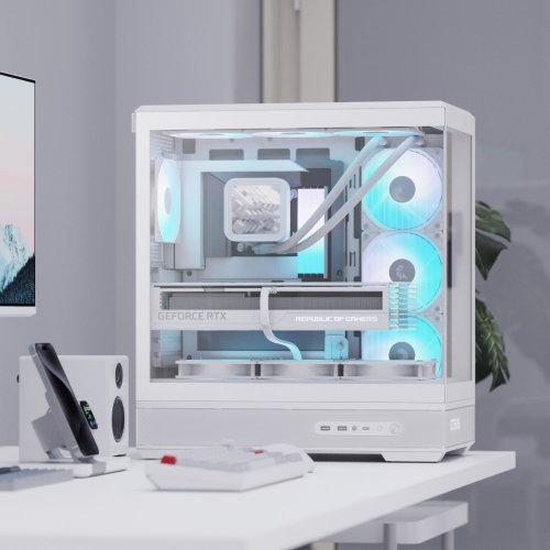 Корпус Aerocool P500B Digi-V1 Tempered Glass без БП (ACCM-PN09143.21) White купить в Украине: Киев, Днепр, Харьков, Одесса  | Проверка совместимости, низкая цена, отзывы, характеристики от TELEMART фото