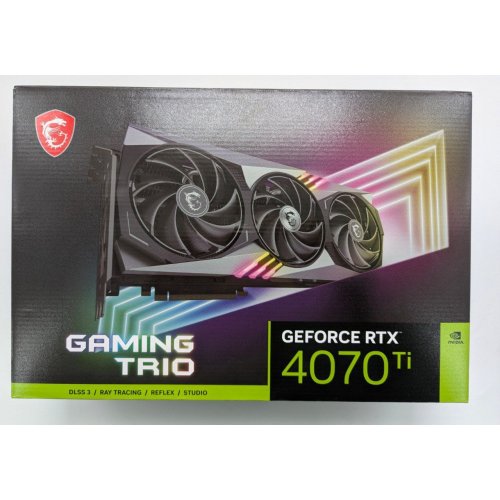 Відеокарта MSI GeForce RTX 4070 Ti GAMING TRIO 12288MB (RTX 4070 Ti GAMING TRIO 12G) (Відновлено продавцем, 831306) купити в Україні: Київ, Львів, Хмельницький, Тернопіль, Івано-Франківськ | Перевірка сумісності, низька ціна, відгуки, характеристики від TELEMART фото