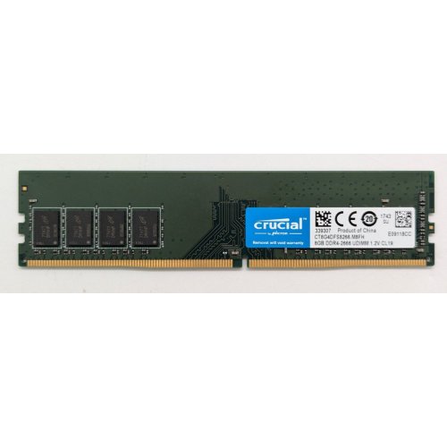 Озу Crucial DDR4 8GB 2666Mhz (CT8G4DFS8266) (Восстановлено продавцом, 831351) купить в Украине: Киев, Днепр, Харьков, Одесса  | Проверка совместимости, низкая цена, отзывы, характеристики от TELEMART фото