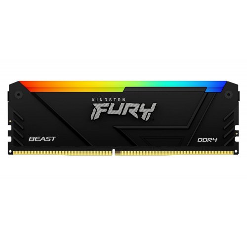 Озу Kingston DDR4 16GB 3200Mhz FURY Beast RGB Black (KF432C16BB2A/16) (Восстановлено продавцом, 831355) купить в Украине: Киев, Днепр, Харьков, Одесса  | Проверка совместимости, низкая цена, отзывы, характеристики от TELEMART фото