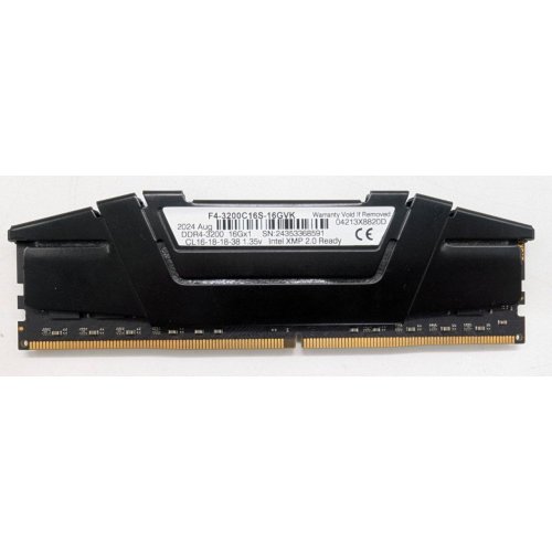 Озп G.Skill DDR4 16GB 3200Mhz Ripjaws V (F4-3200C16S-16GVK) (Відновлено продавцем, 831388) купити в Україні: Київ, Львів, Хмельницький, Тернопіль, Івано-Франківськ | Перевірка сумісності, низька ціна, відгуки, характеристики від TELEMART фото