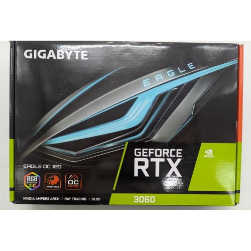 Відеокарта Gigabyte GeForce RTX 3060 EAGLE OC 12288MB (GV-N3060EAGLE OC-12GD 2.0) (Відновлено продавцем, 831417) купити в Україні: Київ, Львів, Хмельницький, Тернопіль, Івано-Франківськ | Перевірка сумісності, низька ціна, відгуки, характеристики від TELEMART фото