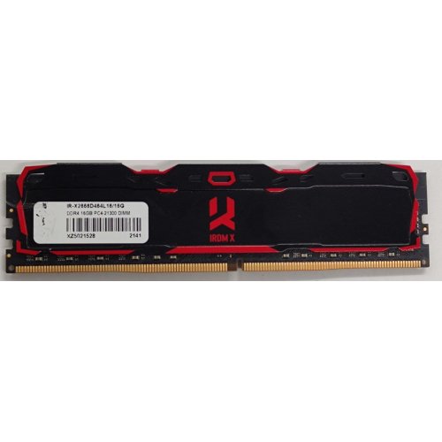 Озу GoodRAM DDR4 16GB 2666Mhz IRDM X Black (IR-X2666D464L16/16G) (Восстановлено продавцом, 831446) купить в Украине: Киев, Днепр, Харьков, Одесса  | Проверка совместимости, низкая цена, отзывы, характеристики от TELEMART фото