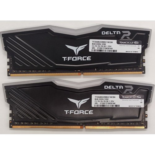 Озп Team DDR4 16GB (2x8GB) 3200Mhz T-Force Delta RGB (TF3D48G3200HC16CBK) (Відновлено продавцем, 831457) купити в Україні: Київ, Львів, Хмельницький, Тернопіль, Івано-Франківськ | Перевірка сумісності, низька ціна, відгуки, характеристики від TELEMART фото