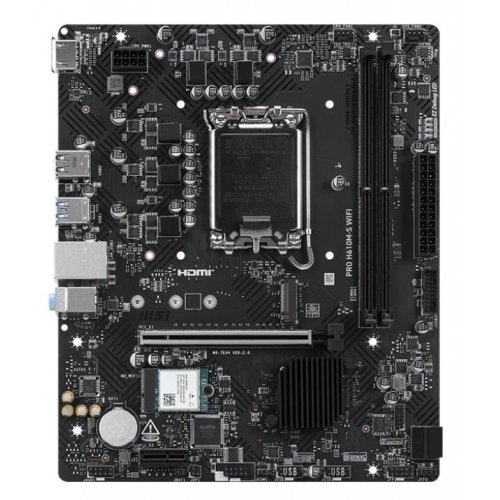 Материнська плата MSI PRO H610M-S WIFI (s1700, Intel H610) купити в Україні: Київ, Львів, Хмельницький, Тернопіль, Івано-Франківськ | Перевірка сумісності, низька ціна, відгуки, характеристики від TELEMART фото