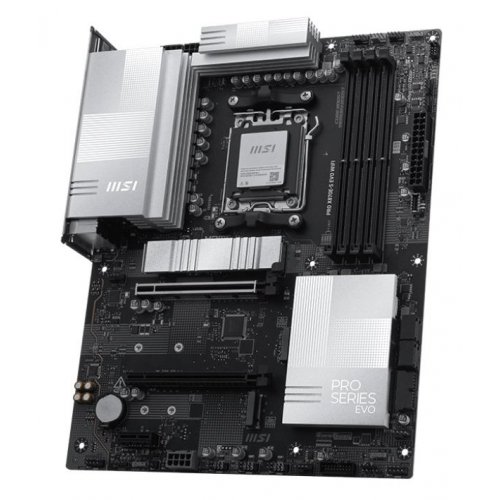 Материнська плата MSI PRO X870E-S EVO WIFI (sAM5, AMD X870E) купити в Україні: Київ, Львів, Хмельницький, Тернопіль, Івано-Франківськ | Перевірка сумісності, низька ціна, відгуки, характеристики від TELEMART фото