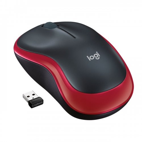 Миша Logitech M185 Wireless (910-002237) Red купити в Україні: Київ, Львів, Хмельницький, Тернопіль, Івано-Франківськ | Низька ціна, відгуки, характеристики від TELEMART фото