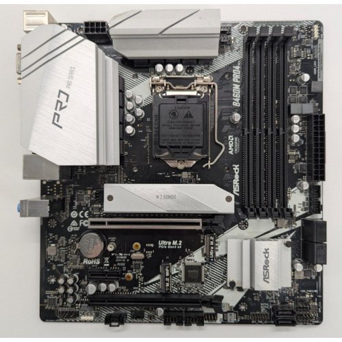 Материнская плата AsRock B460M Pro4 (s1200, Intel B460) (Восстановлено продавцом, 832124) купить в Украине: Киев, Днепр, Харьков, Одесса  | Проверка совместимости, низкая цена, отзывы, характеристики от TELEMART фото