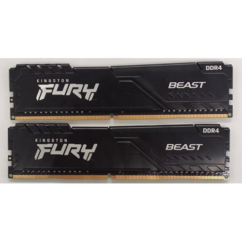 Озу Kingston DDR4 16GB (2x8GB) 3200Mhz FURY Beast Black (KF432C16BBK2/16) (Восстановлено продавцом, 832133) купить в Украине: Киев, Днепр, Харьков, Одесса  | Проверка совместимости, низкая цена, отзывы, характеристики от TELEMART фото